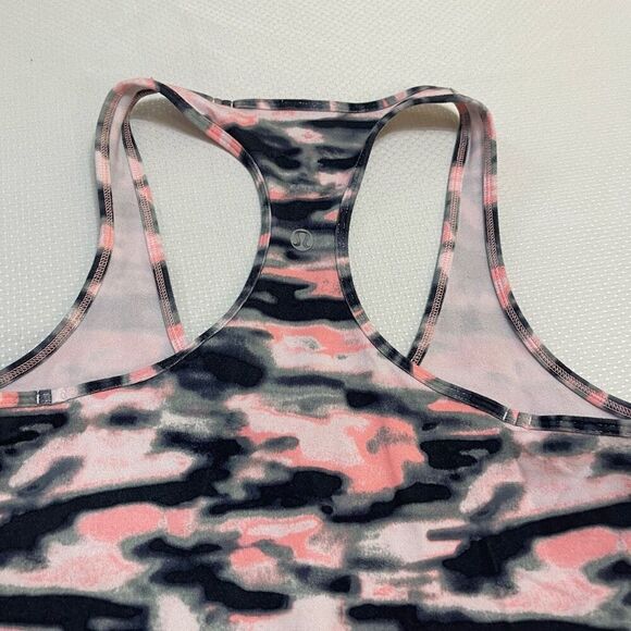 Lululemon Cool Racerback Pink Camo Tank Top Size Small Medium See Measurements - Picture 6 of 6